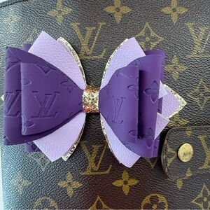 Purple and Gold layered bow